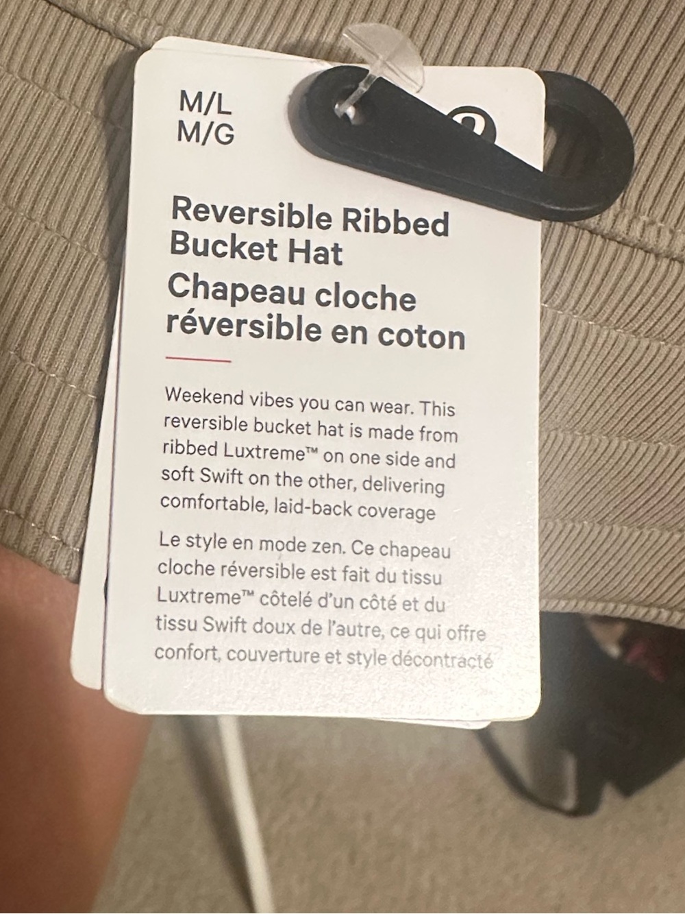 Lululemon REVERSIBLE Ribbed Bucket Hat - Picture 8 of 9